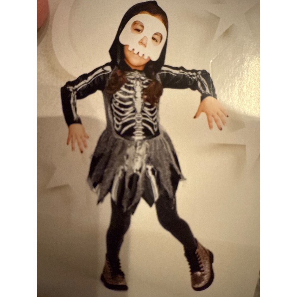 kids size 8-10 Hyde and Eek Mystic Bones skeleton costume skeleton dress only